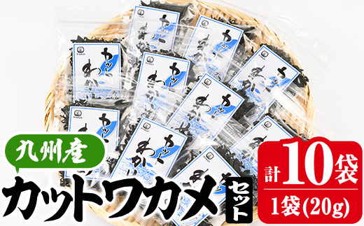 九州産 カットわかめ (計10袋・1袋20g入) 海藻 わかめ 味噌汁 みそ汁 サラダ 酢の物 スープ 国産 九州産 常温 大分県 佐伯市【CW12】【(株)山忠】