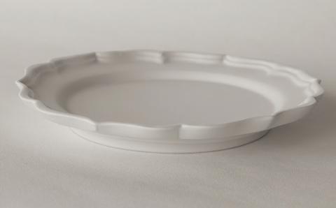 〔臼杵焼〕稜花リム皿（L）【２枚セット】