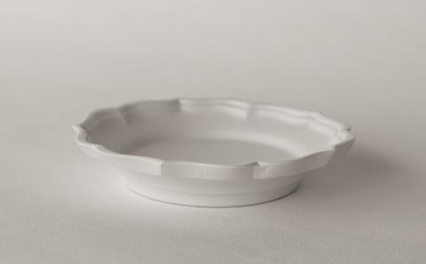 〔臼杵焼〕稜花リム皿（S）【２枚セット】(BI0109) 白 S