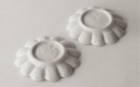 〔臼杵焼〕輪花十二弁皿（SS）【２枚セット】