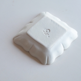 〔臼杵焼〕スクエア豆皿（白）　3枚セット