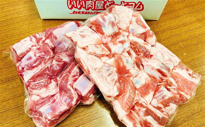 煮込み料理に♪ 大分県産 豚スペアリブ・豚ナンコツのセット（計約2㎏）