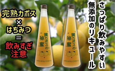 臼杵産カボス×清酒×はちみつブレンドのリキュール「黄カボスの秘蜜」500ml×2本