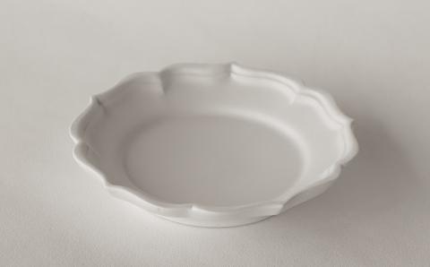 〔臼杵焼〕稜花リム皿（S）【２枚セット】(BI0109) 白 S