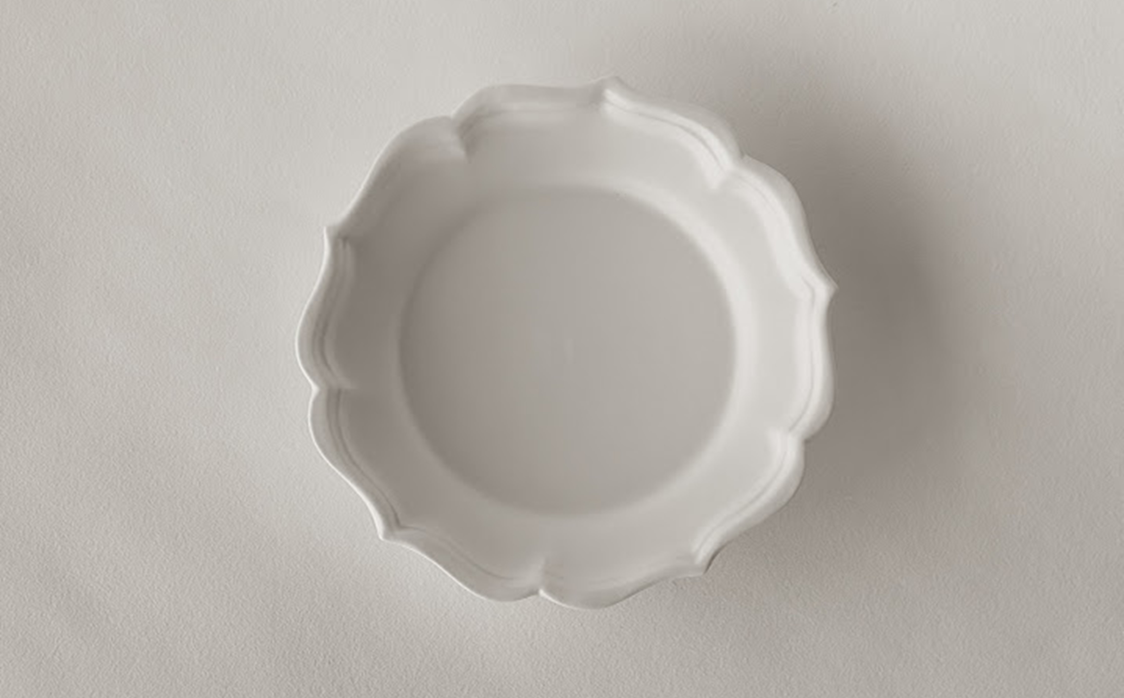 〔臼杵焼〕稜花リム皿（S）【1枚】(BI0104) 白 S