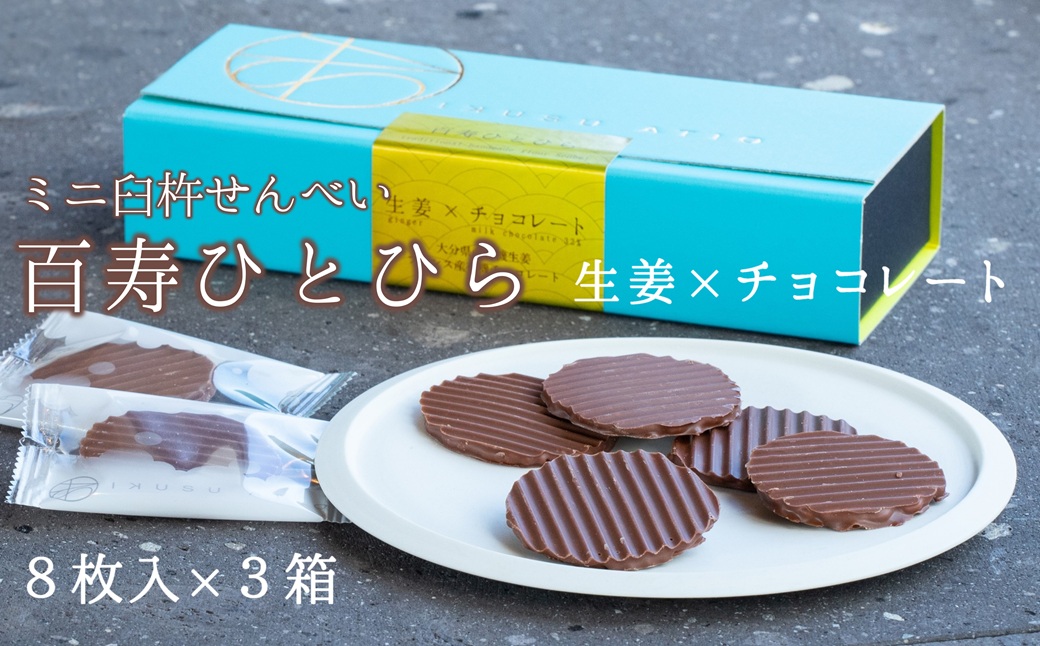百寿ひとひら　ミニ臼杵せんべい（生姜×チョコレート）計24枚