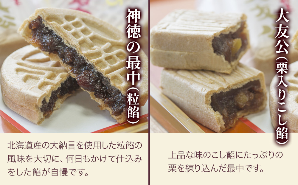 最中と洋菓子の詰合せ(神徳の最中・大友公・マドレーヌ・フルーツケーキ) | ギフト 大分県 九州 津久見市