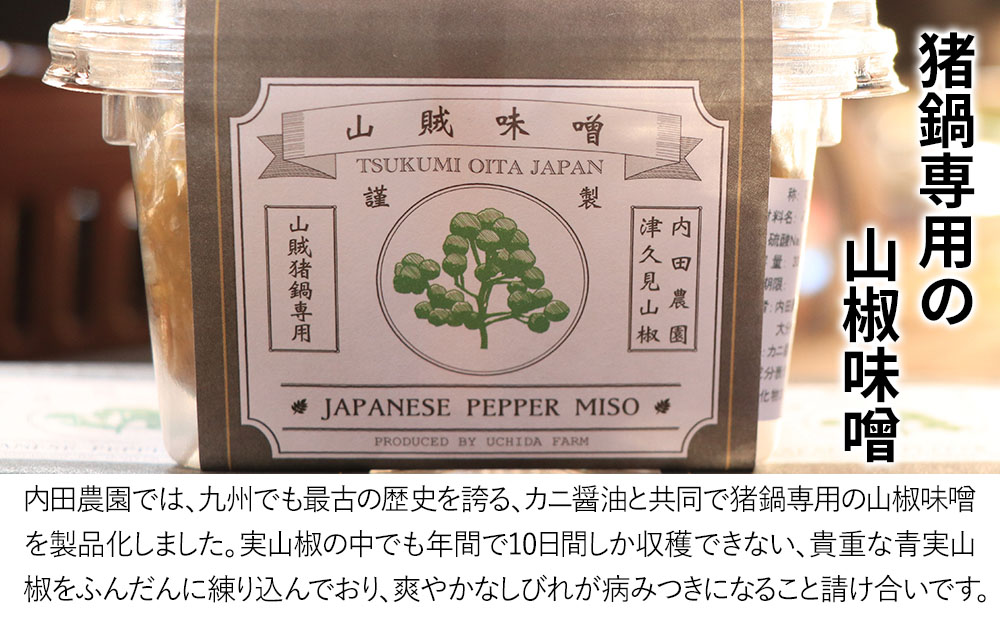 ジビエの里 山賊猪鍋 ぼたん鍋セット 4人前(極上猪肉600g、山賊味噌) 鍋 ジビエ鍋 猪肉 いのしし 猪鍋 大分県産 九州産 津久見市