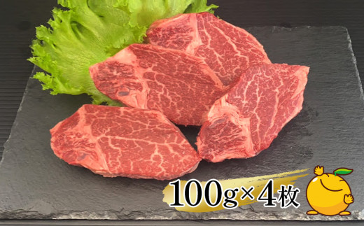 【和牛ヒレステーキ・3か月定期便】おおいた和牛ヒレステーキ 約100g×4枚　(合計400g) | ヒレステーキ ひれステーキ 和牛ヒレ ヒレすてーき 和牛ステーキ ヒレ肉 和牛 豊後牛 赤身肉 ひれステーキ肉 大分県産 九州産 津久見市