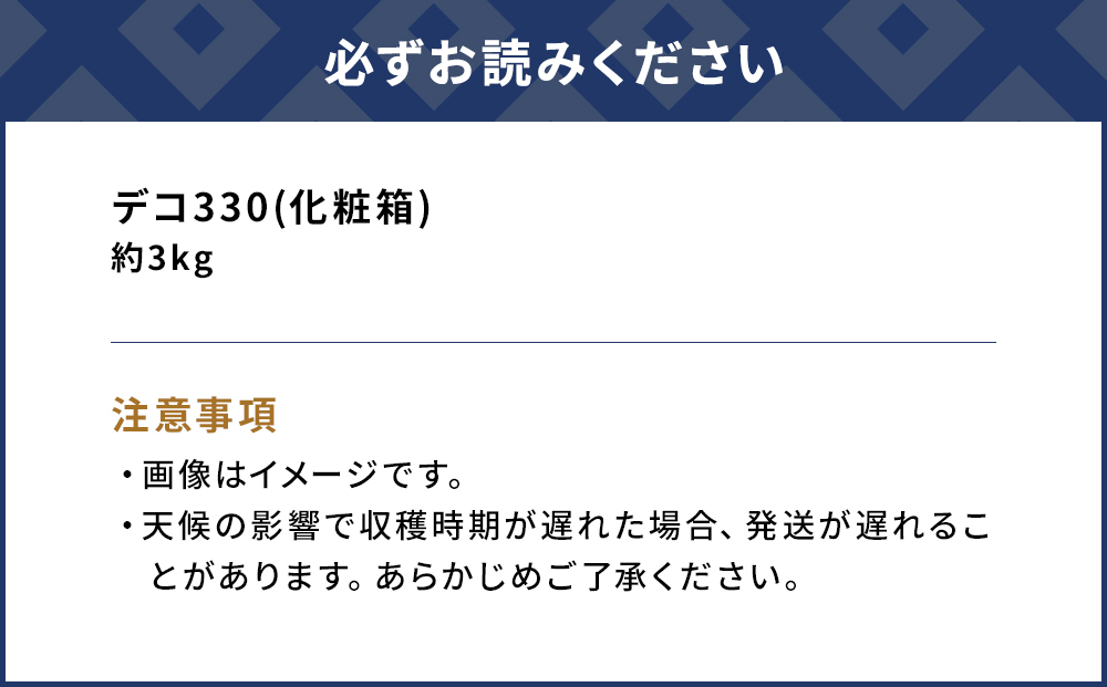完熟みかん デコポン デコ330 約3kg | ミカン 大分県 九州 津久見市 国産