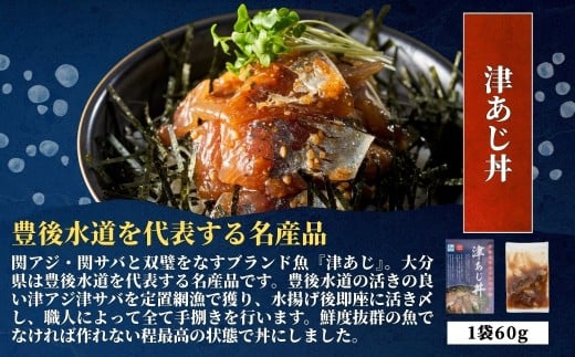 海鮮丼 / 漬け丼 豊後水道の海鮮丼（漬け丼） 3種食べ比べ海鮮丼セット＜キハダまぐろのひゅうが丼/活きぶり丼/津あじ丼＞各2食ずつ計6食 | 海鮮丼 漬け丼 漬丼 かいせんどん カイセンドン 丼 食べ比べ 鮪 マグロ 鰤 ブリ 鯵 アジ 大分郷土料理 魚 冷凍 クール便 加工品 惣菜 刺身 詰め合わせ 九州 大分県 津久見市