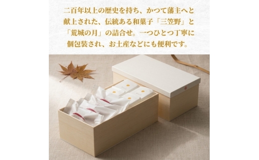 [竹田 但馬屋老舗] 三笠野・荒城の月 24個入 各12個 個包装 詰合せ 和菓子
