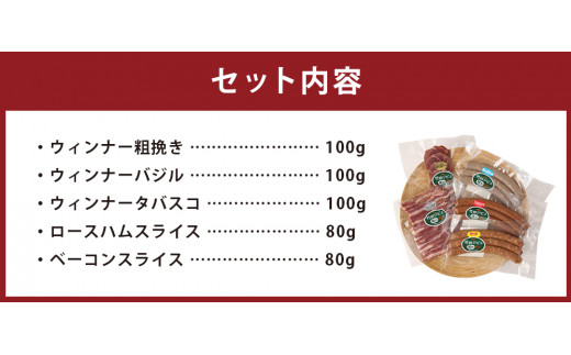 【竹田ジビエ】山ん神の恵み イノシシ肉 ハム・ソーセージ 5点セット 計460g 食べやすい ジビエ ウインナー ベーコン