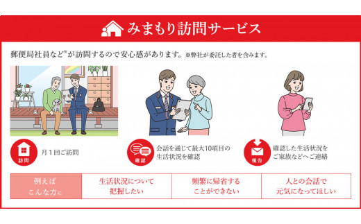 みまもり訪問サービス （12カ月）郵便局のみまもりサービス 代行 見守り