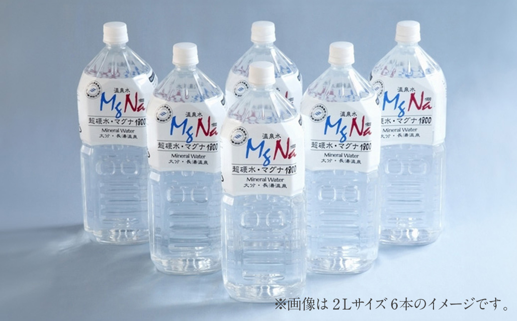 【2個口】 硬水ミネラルウォーター マグナ1800 お出かけ＆ご自宅セット （500ml×24本、2L×12本） 計2箱