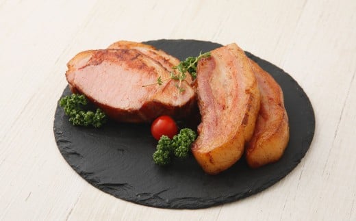 【2ヶ月定期便】 久住高原手作りベーコン・ロースハムセット