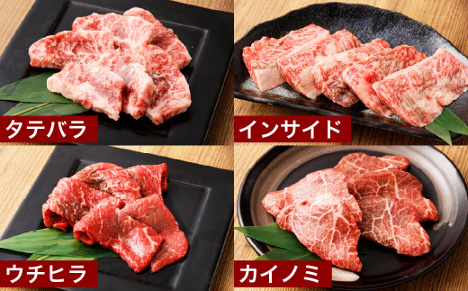 【6ヶ月定期便】おおいた和牛 希少部位4種焼肉セット 約1.2kg（約800g・約400g各1箱セット）×6回 計約7.2kg