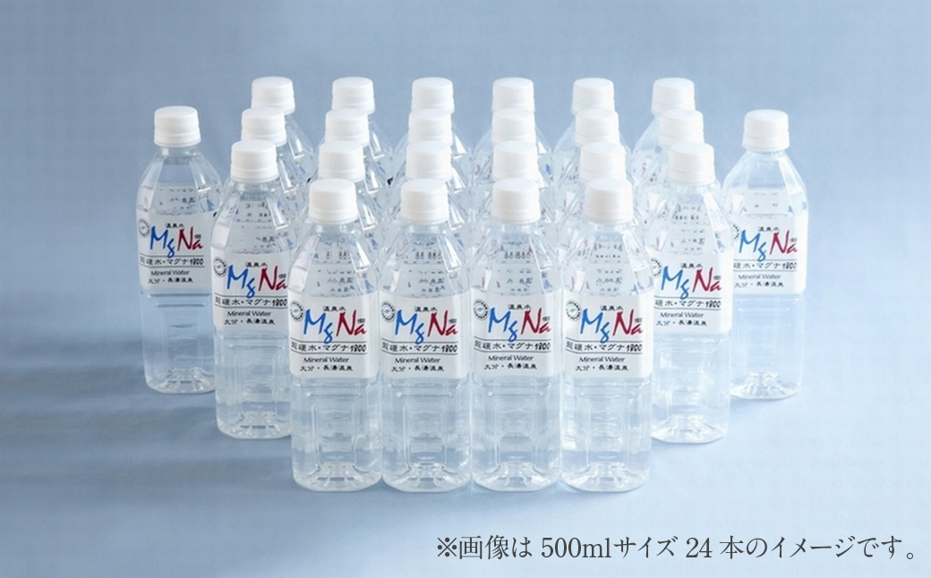 【2個口】 硬水ミネラルウォーター マグナ1800 お出かけ＆ご自宅セット （500ml×24本、2L×12本） 計2箱