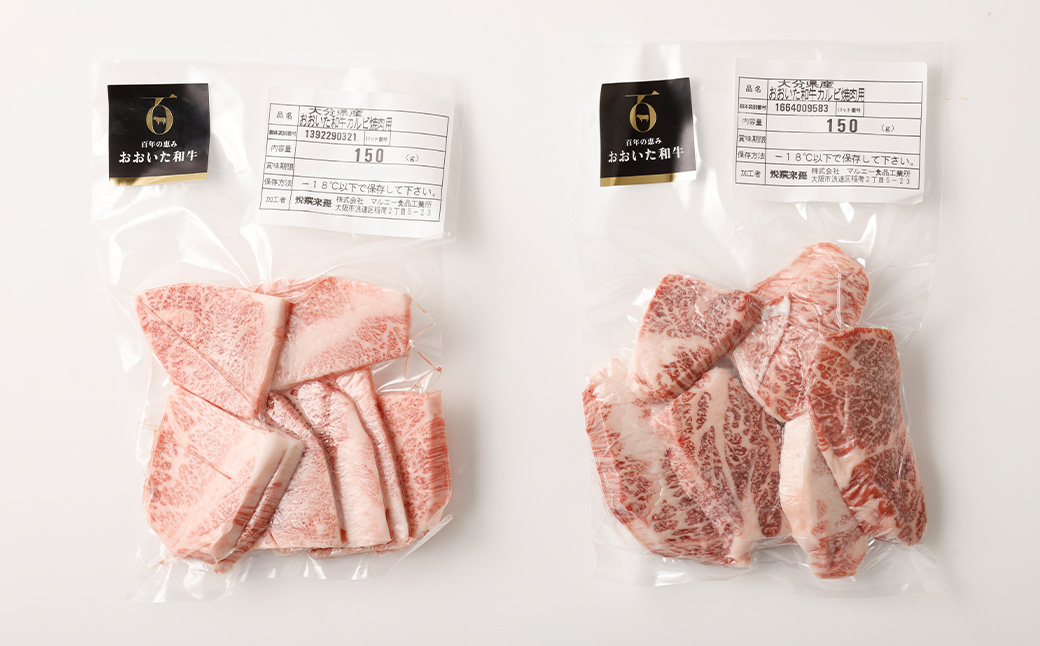 【黒毛和牛】 おおいた和牛/カルビ＆赤身 焼肉食べ比べセット（各約150g×2P）