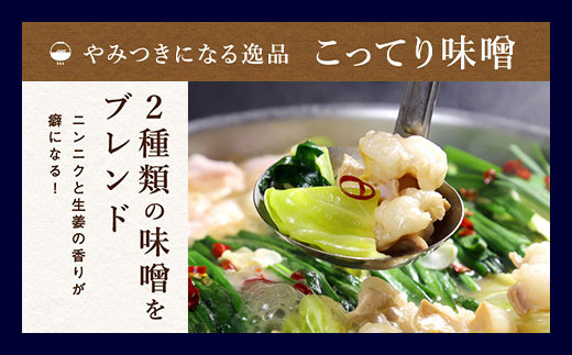 【6ヶ月定期便】もつ鍋 セット こってり味噌 4～5人前  【陽はまたのぼる】