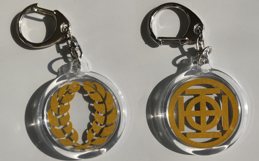 【岡城物語】 中川クルス ＆ 柏御紋 キーホルダー セット 特製しおり付き 手造り 押し花 竹田市