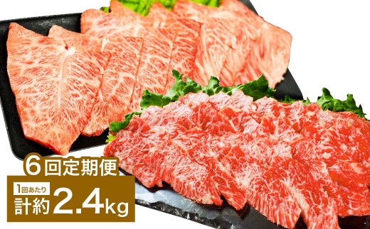 【6カ月定期便】 【上カルビ VS ミスジ 食べ比べ！】 おおいた和牛 上カルビ焼肉 ・ ミスジ焼肉 約2.4kg×6回 計約14.4kg