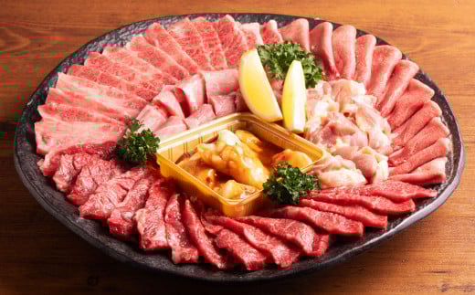 五種のバラエティー 焼肉 セット つけだれ付き （計約1kg）