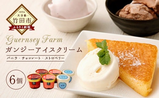 ガンジーアイス 6個セット（バニラ、チョコ、ストロベリー）