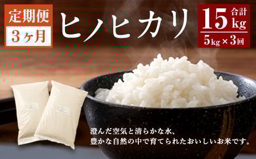 【3ヶ月定期便】 大分県産ヒノヒカリ 5kg 計15kg 【2025年11月上旬発送開始】