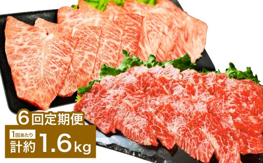 【6カ月定期便】 【上カルビ VS ミスジ 食べ比べ！】 おおいた和牛 上カルビ焼肉 ・ ミスジ焼肉 約1.6kg×6回 計約27.6kg