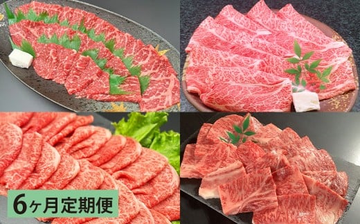 【6ヶ月定期便】 【焼肉・しゃぶしゃぶ食べ比べ】 おおいた和牛（赤身焼肉・赤身スライス・肩ロース焼肉・肩ローススライス） 各約800g 計約3.2kg
