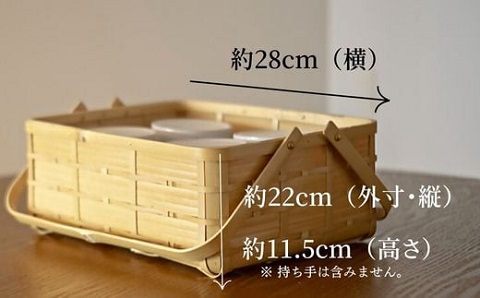 大分の竹でつくった竹かご・角物（蓋なし）