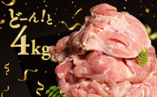 鶏肉 もも むね セット (計4kg 各1kg×2個) 豊後どり 特別飼育 国産 九州 鶏 鶏もも 鶏胸 もも肉 肉