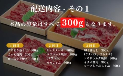 【定期便】 豊後・米仕上牛 部位 17種類 食べつくし 6か月 6kg【極】