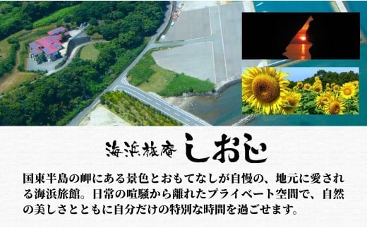 【スピード発送】 海浜旅庵しおじ ペア宿泊券 (1泊2食付) 1泊2日 旅館 旅行 宿泊 コース料理 リゾート ファミリー 家族 カップル ワーケーション