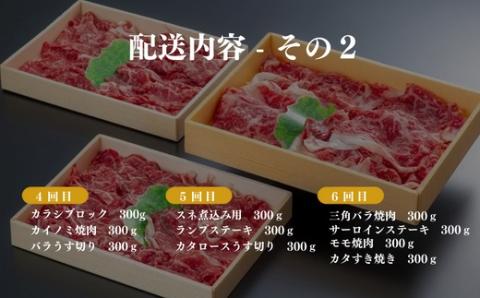 【定期便】 豊後・米仕上牛 部位 17種類 食べつくし 6か月 6kg【極】