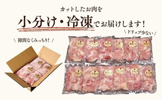 鶏もも 小分け (250g×12個 計3kg) カット済み もも肉 鶏肉 豊後どり 地鶏 モモ肉 鶏もも 鶏モモ 大容量 冷凍 特別飼育 国産 九州 鶏 とり 鳥肉 鳥