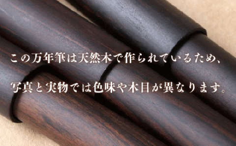 銘木・「世界樹」万年筆（黒檀/クリップ付き）中字