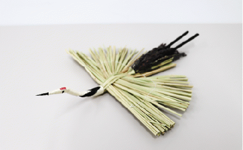 田染荘小崎のわら細工「鶴」