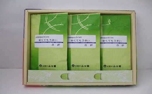 山口園が贈る「安くてもうまい白折100g」3本セット