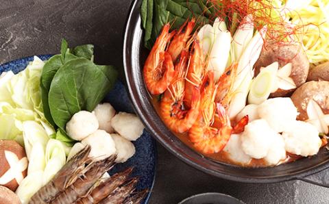 [旨辛]車海老鍋セット えび鍋 3人前～4人前（大分県産車海老） ＜101-014_5＞