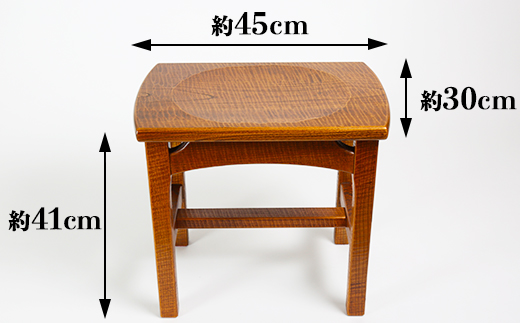 木工房矢吹のケヤキのスツール＜085-009_5＞