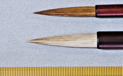 筆工房楽々堂の絵手紙筆　大小2本セットA＜054-008_5＞