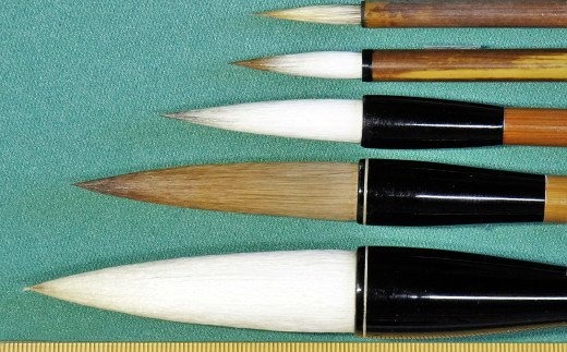 筆工房楽々堂の書道筆　究極！5本セット＜054-037_5＞