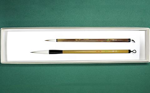 筆工房楽々堂の書道筆　大小2本セットB　(細筆・中筆)＜054-014_5＞