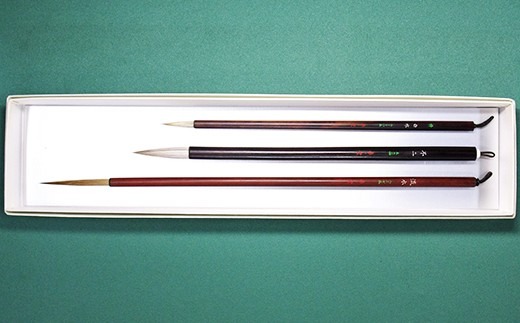 筆工房楽々堂の絵手紙筆　希少3本セット＜054-019_5＞