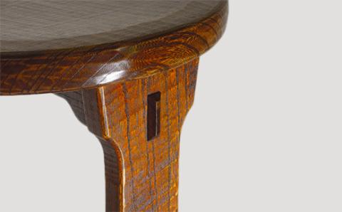 木工房矢吹のケヤキの丸スツール＜085-032_5＞