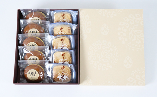 松山堂のどら焼き＆ゆき笹（もなか） 各5個セット ＜118-005＞