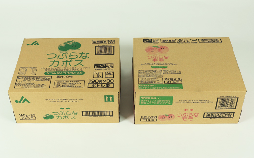 つぶらなカボス30本＋つぶらなモモ30本（計60本・各1ケース）190g ／ つぶらな つぶらなカボス つぶらなモモ ジュース 2ケース かぼすドリンク 清涼飲料水 人気 子供 おすすめ 果汁飲料 ご当地ジュース かぼす もも モモ 桃 ももジュース モモジュース 桃ジュース 飲料 60本 飲み比べ 詰めあわせ ギフト プレゼント セット ＜131-206＞