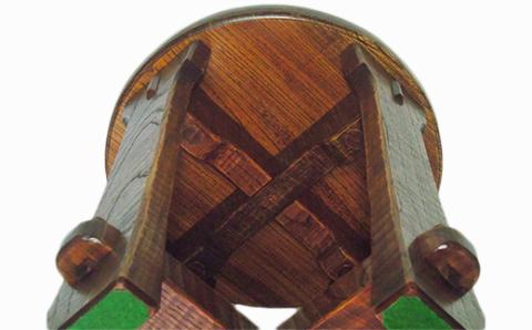 木工房矢吹のケヤキの丸スツール＜085-032_5＞